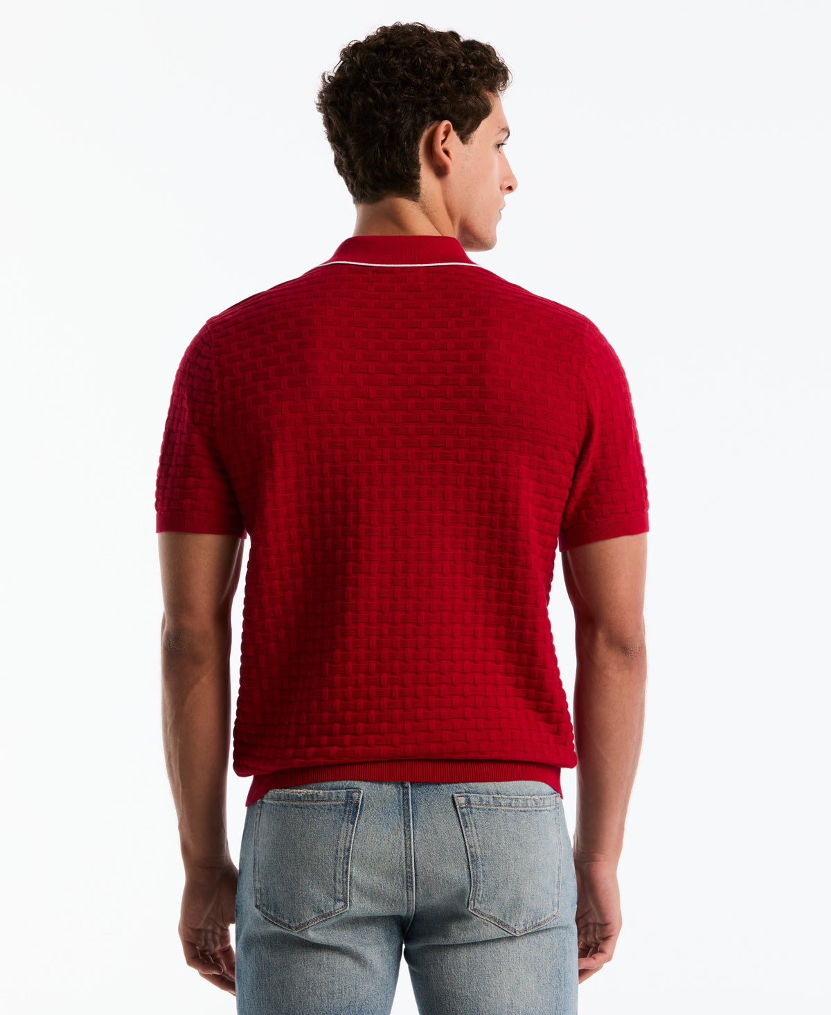 Original Penguin Links Quarter Zip Sweater Polo