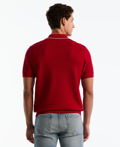 Original Penguin Links Quarter Zip Sweater Polo