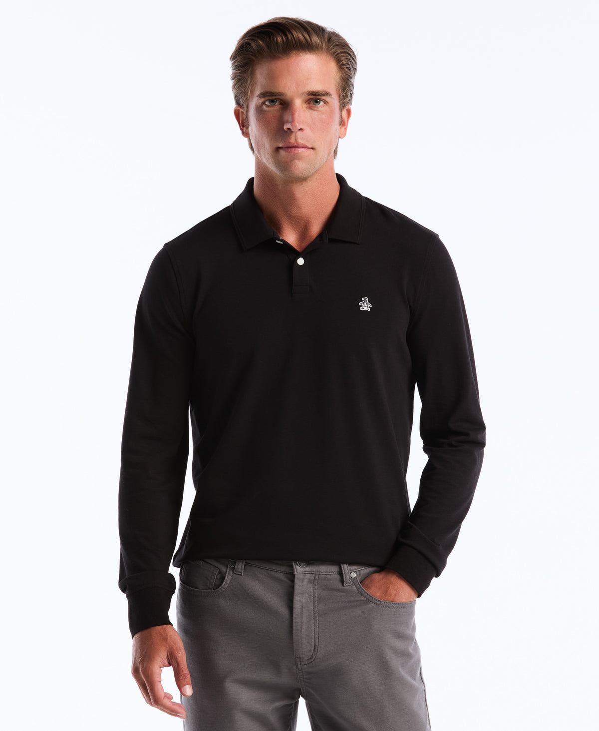 Original Penguin Long Sleeve Pique Polo
