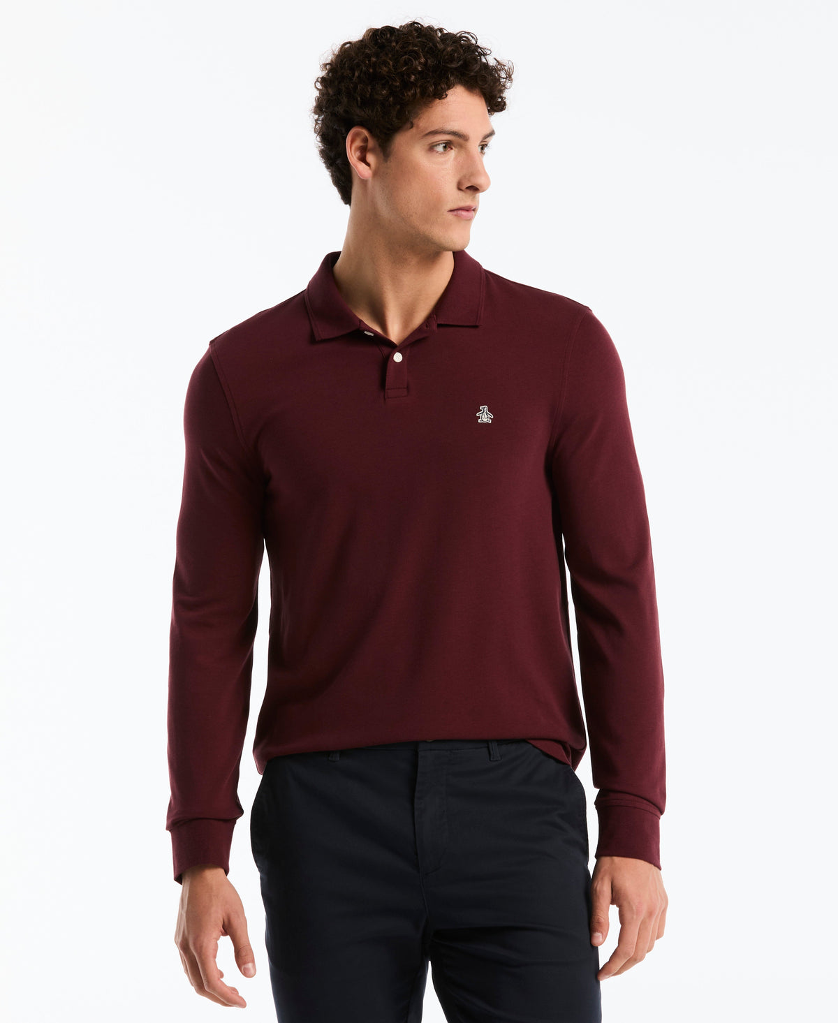 Original Penguin Long Sleeve Pique Polo