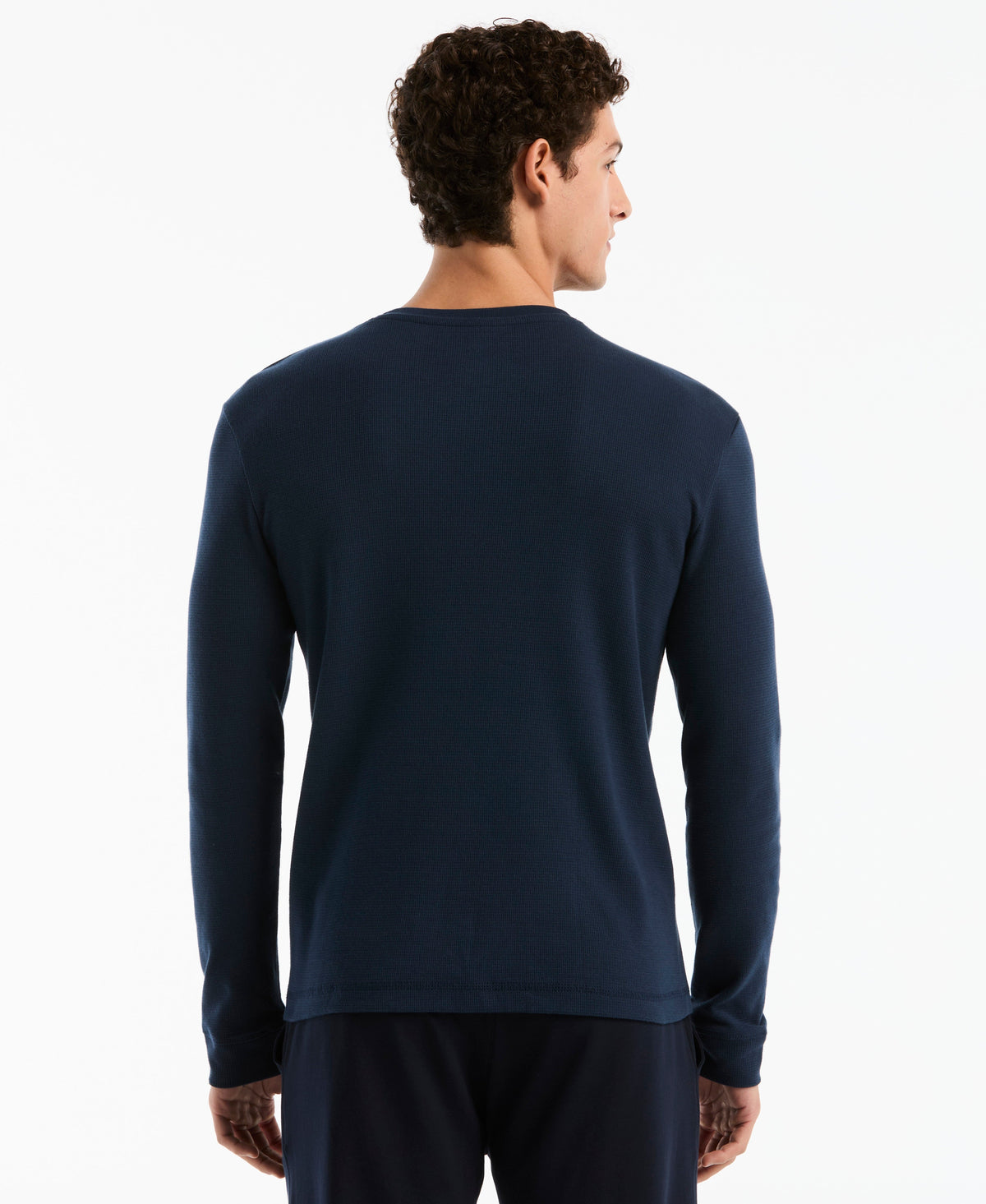 Original Penguin Long Sleeve Waffle Henley Shirt