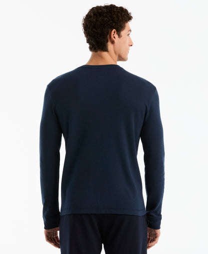 Original Penguin Long Sleeve Waffle Henley Shirt