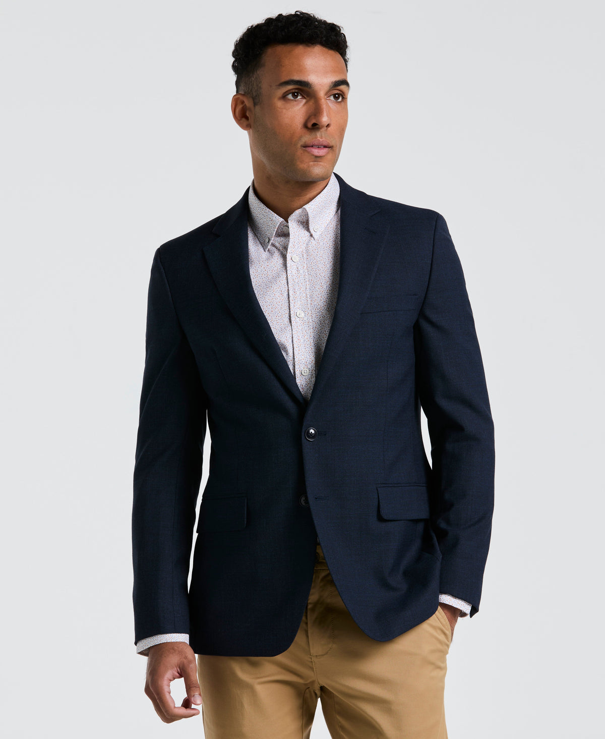 Original Penguin Navy Osman's Wool Blend Suit Jacket