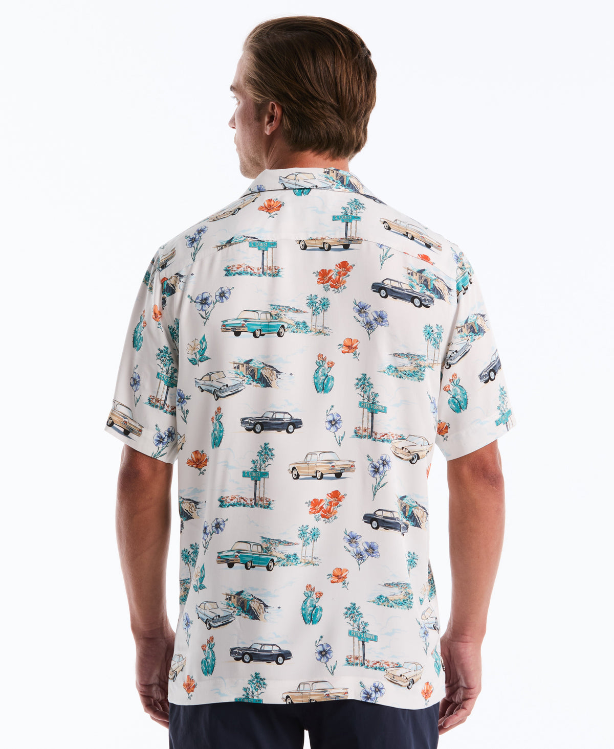 Original Penguin Novelty Car Print Camp Shirt