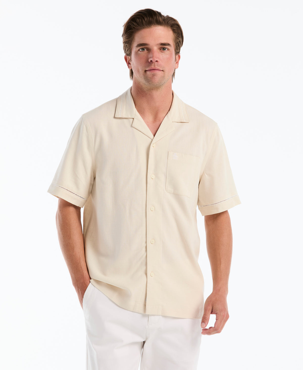 Original Penguin Novelty Print Camp Collar Shirt