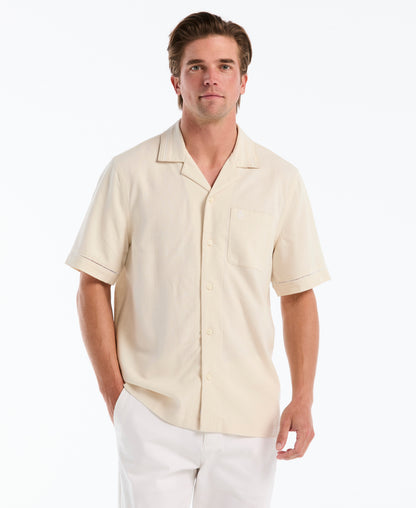 Original Penguin Novelty Print Camp Collar Shirt