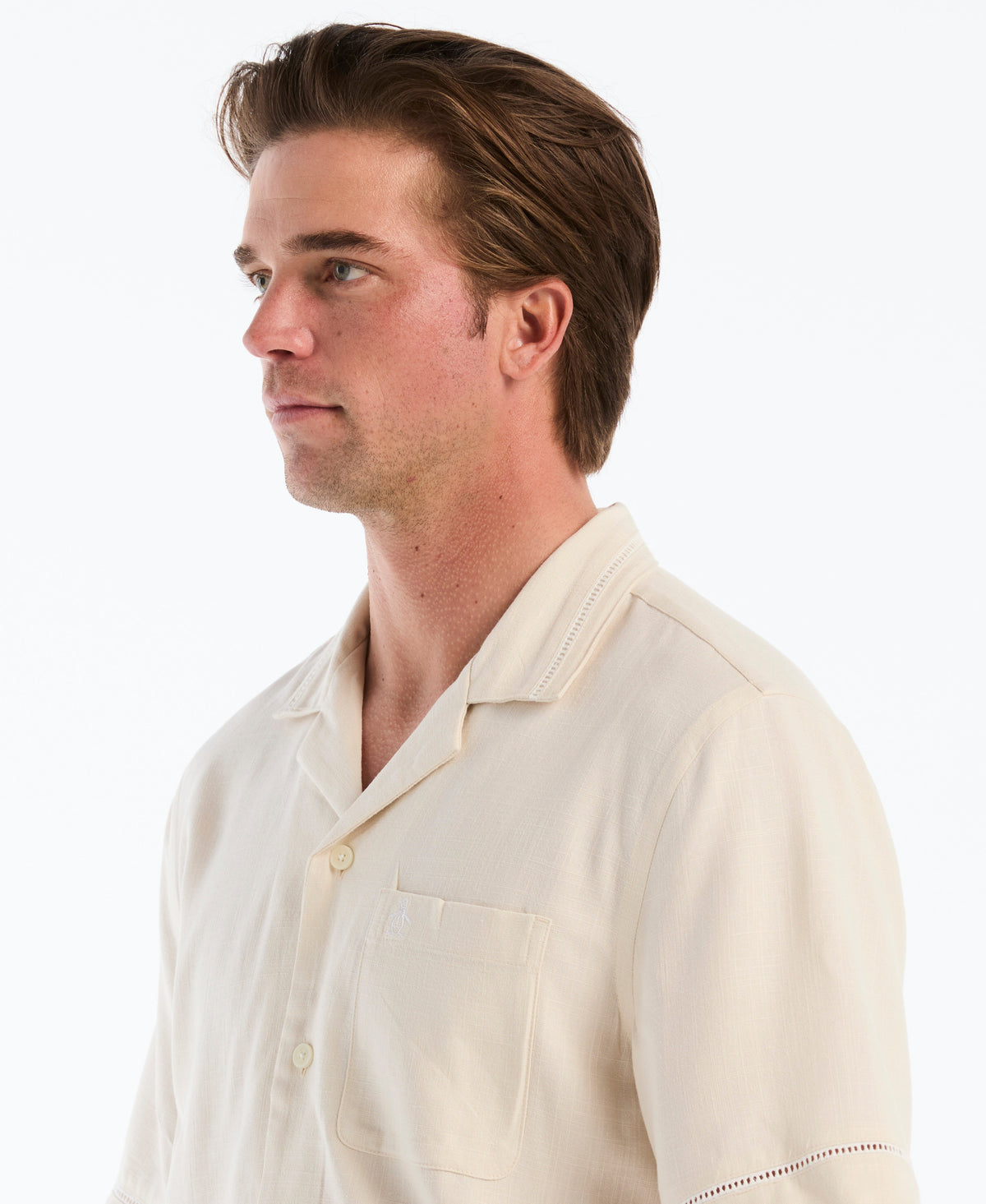 Original Penguin Novelty Print Camp Collar Shirt
