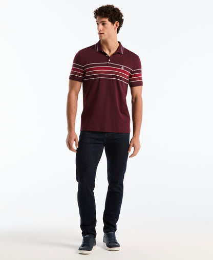 Original Penguin Organic Cotton Engineered Chest Stripe Polo