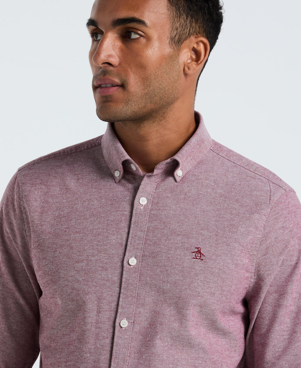 Original Penguin Oxford Long Sleeve Button-Down Shirt