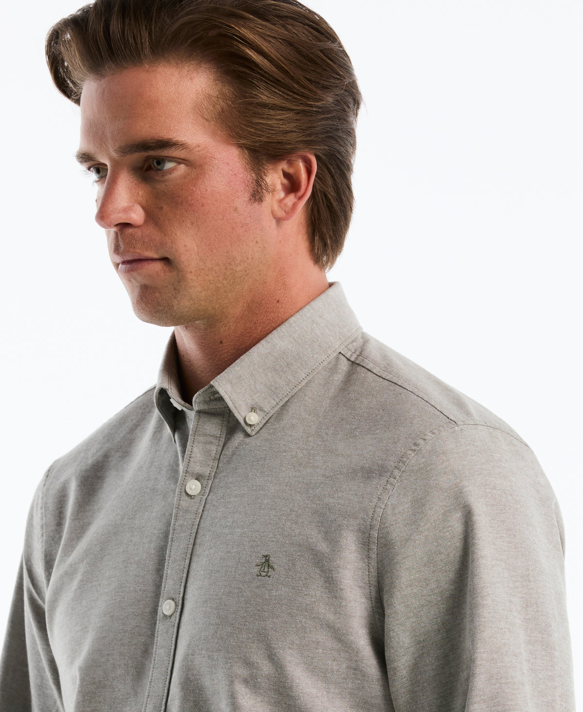 Original Penguin Oxford Long Sleeve Button-Down Shirt