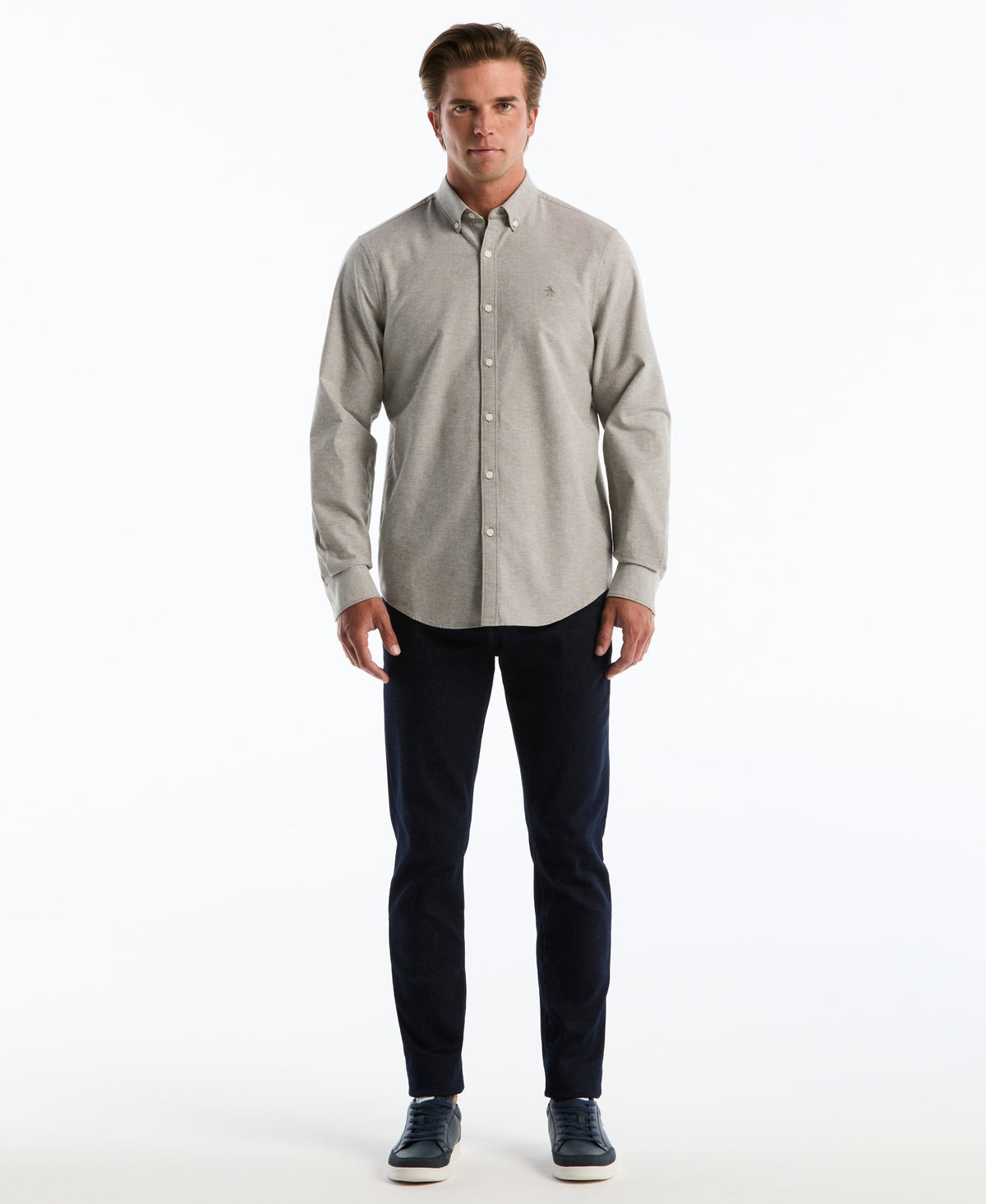 Original Penguin Oxford Long Sleeve Button-Down Shirt