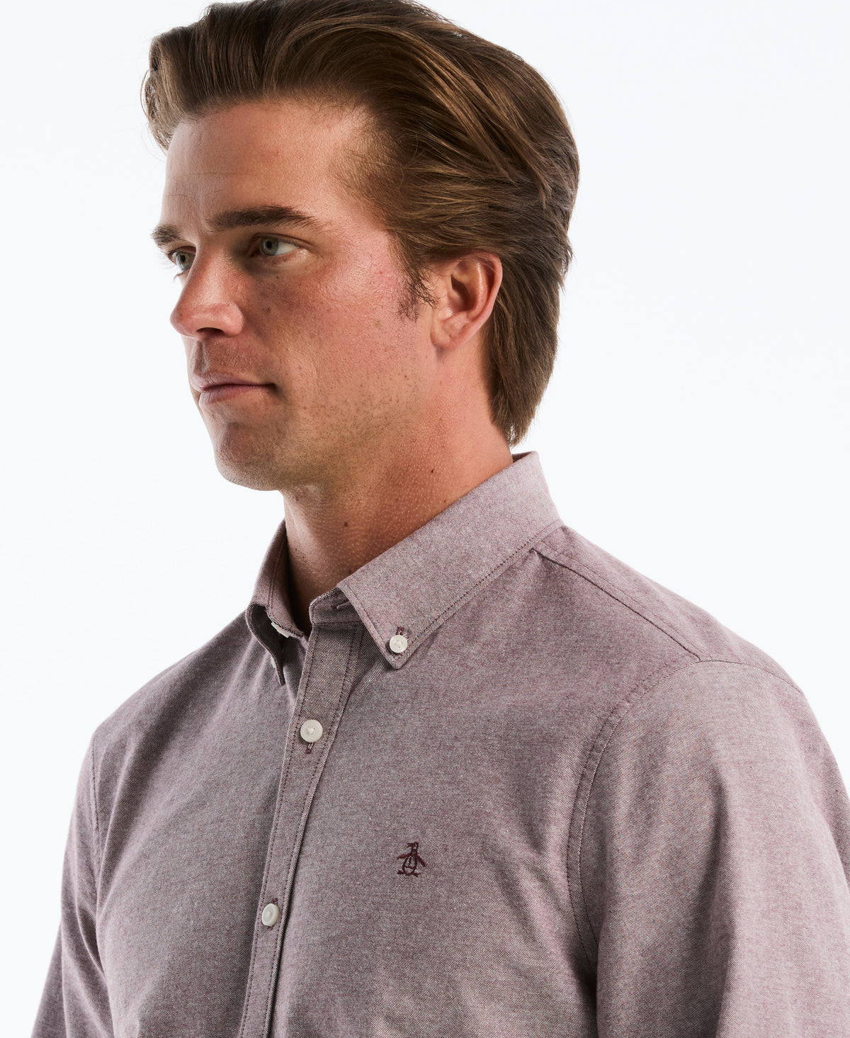 Original Penguin Oxford Long Sleeve Button-Down Shirt