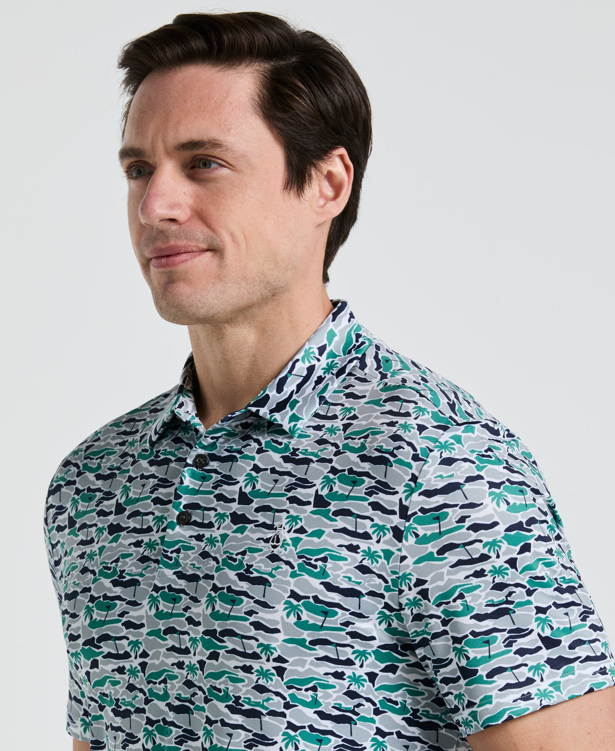 Original Penguin Palm Tree Bunker Print Golf Polo
