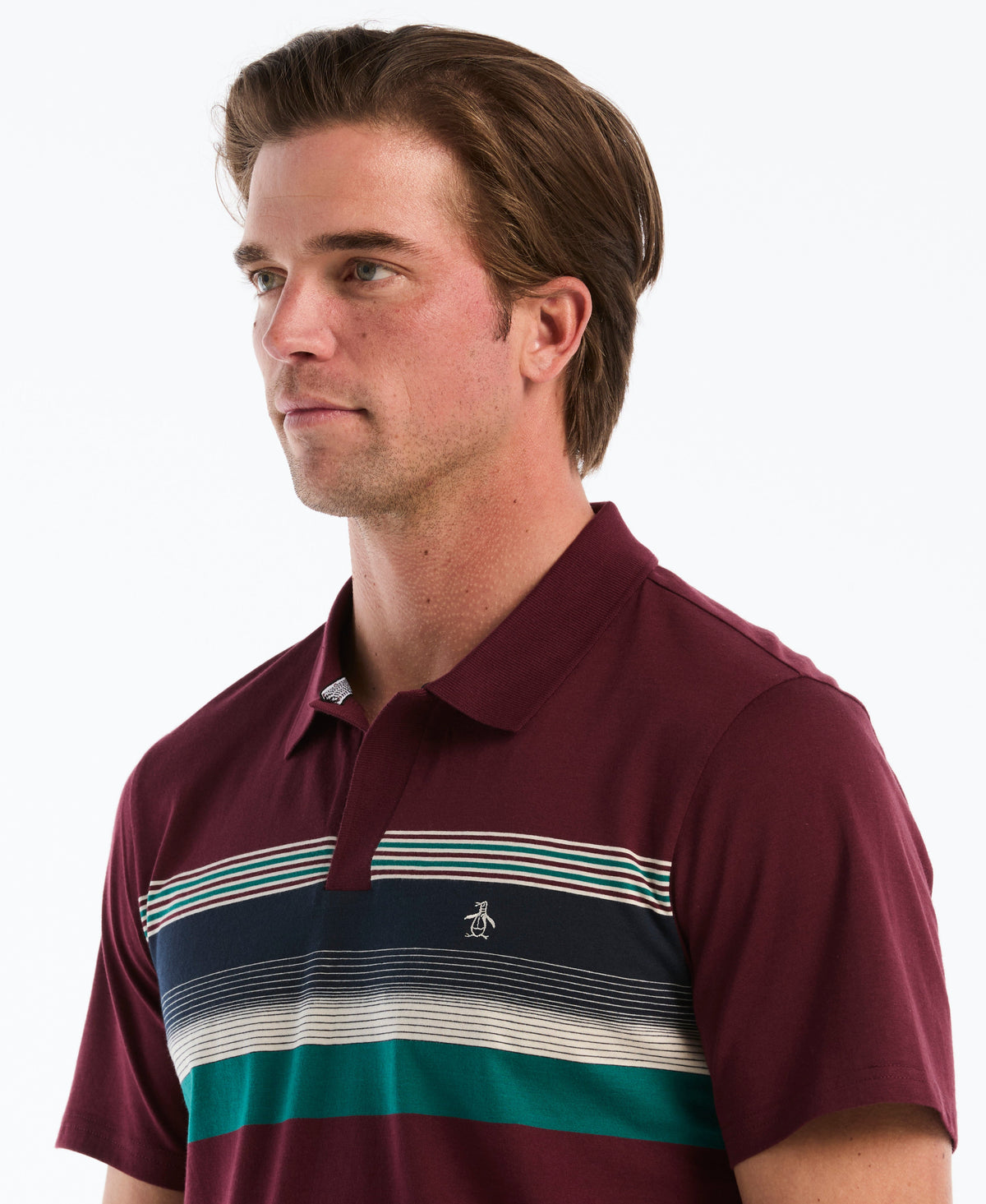 Original Penguin Pentacolor Chest Striped Polo
