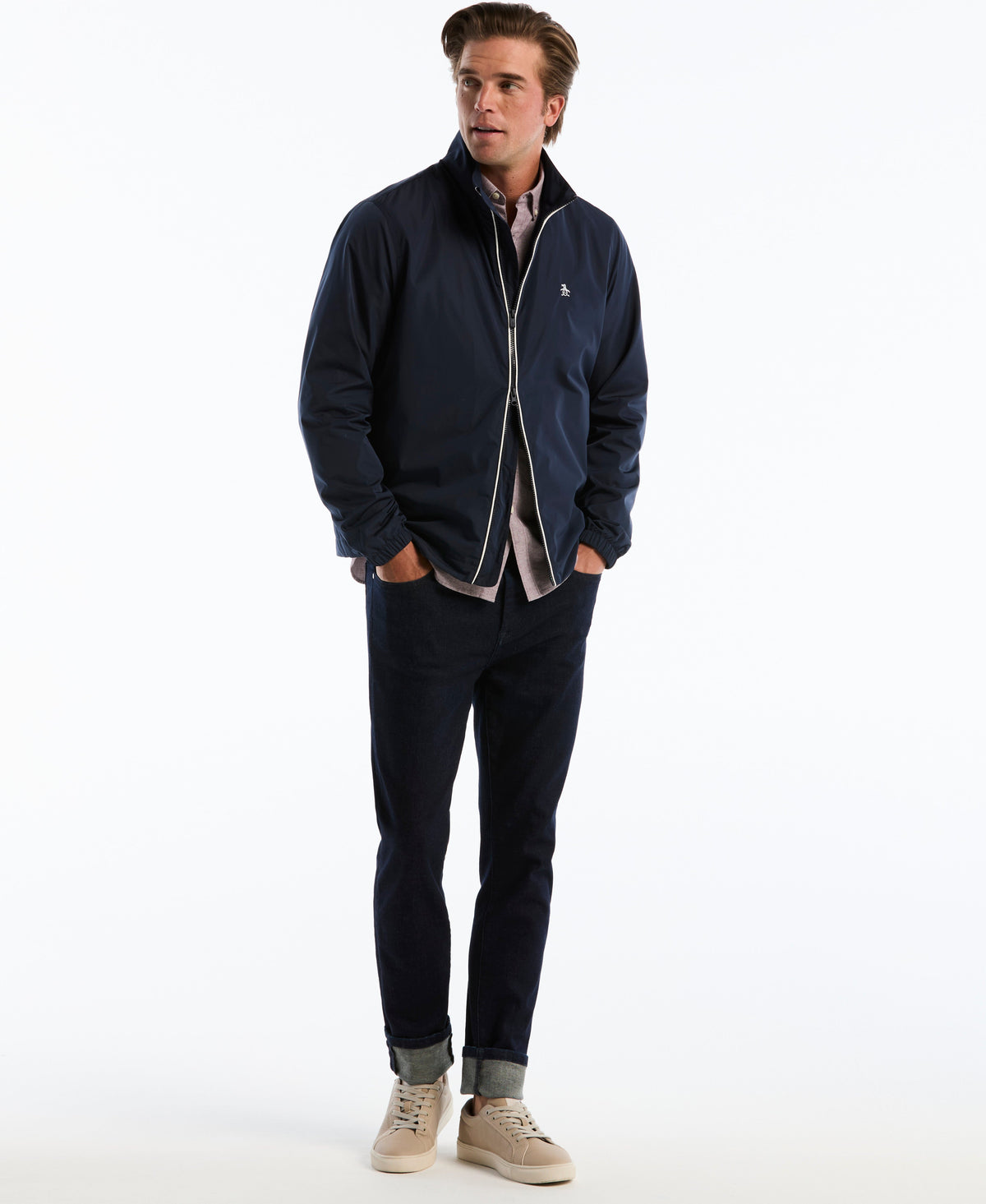 Original Penguin Piped Shell Windbreaker