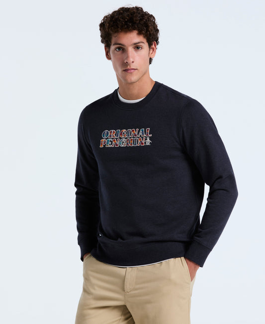 Original Penguin Plaid Logo Fleece Sweatshirt