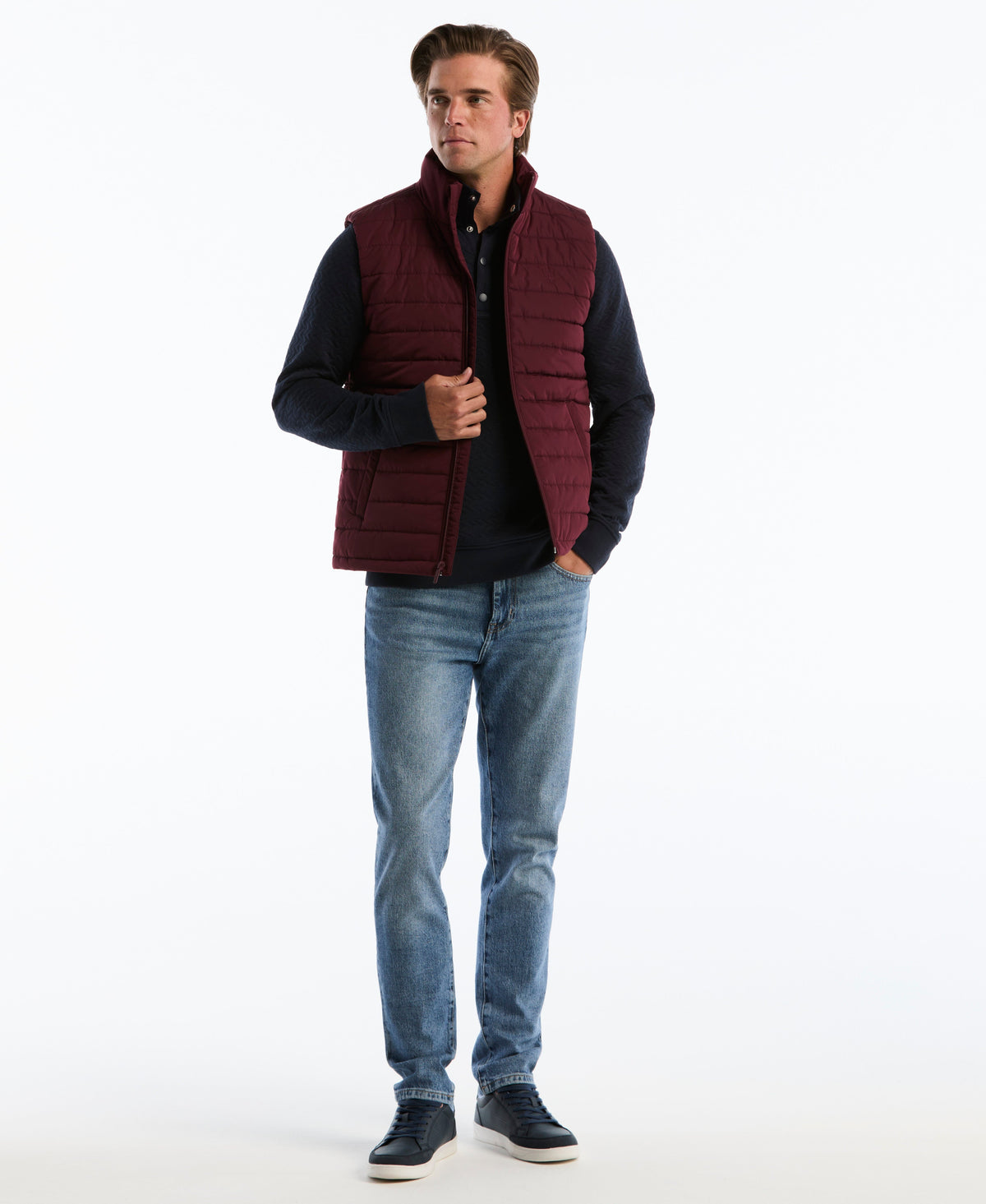 Original Penguin Polyfill Mock Neck Vest