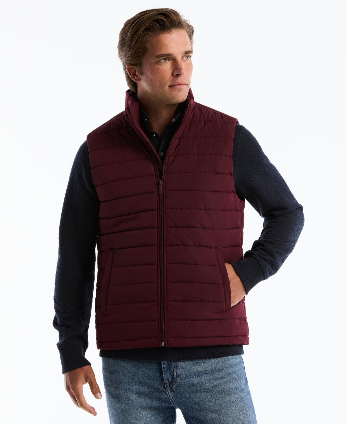 Original Penguin Polyfill Mock Neck Vest
