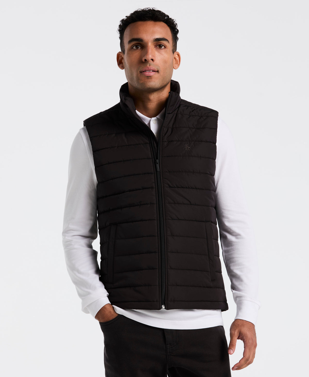 Original Penguin Polyfill Mock Neck Vest