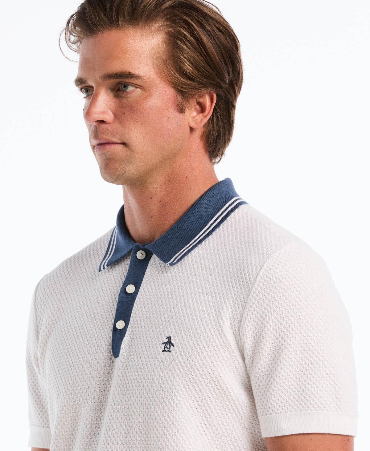 Original Penguin Popcorn Stitch Sweater Polo