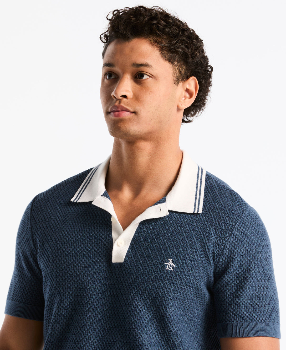 Original Penguin Popcorn Stitch Sweater Polo