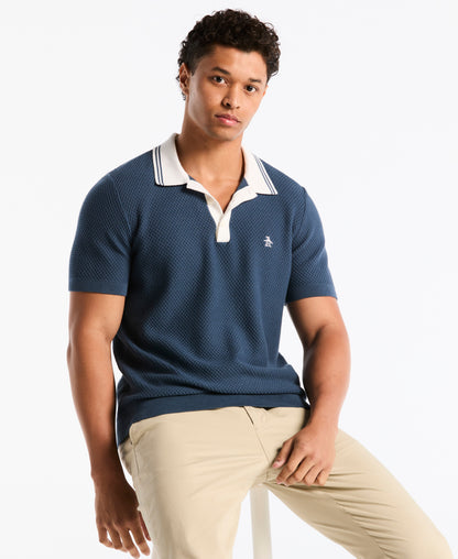 Original Penguin Popcorn Stitch Sweater Polo