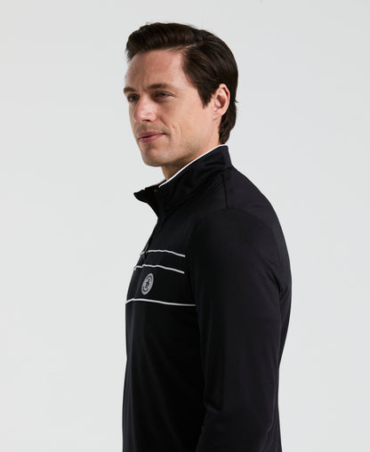 Original Penguin Quarter Zip Striped Golf Pull-Over
