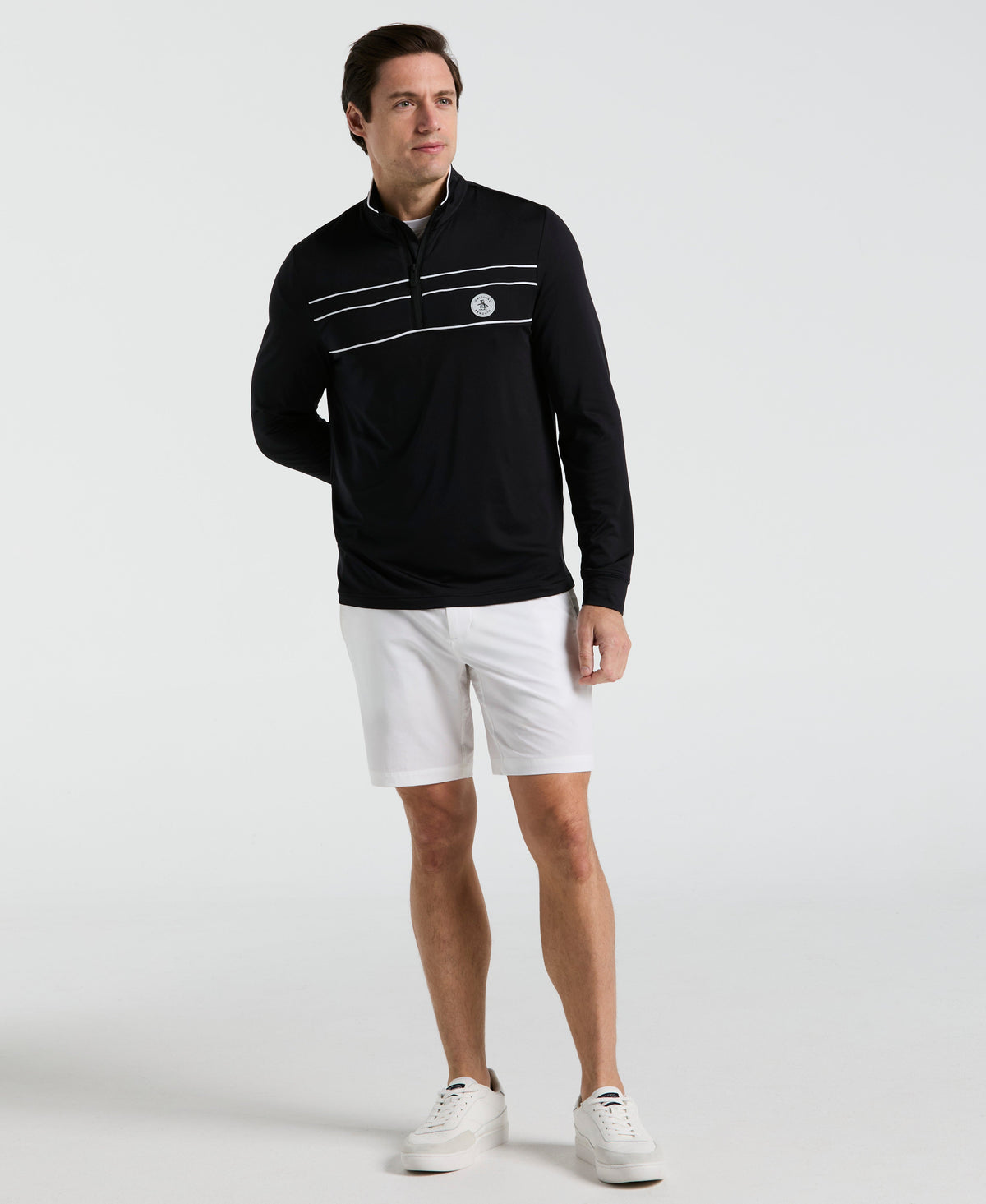 Original Penguin Quarter Zip Striped Golf Pull-Over