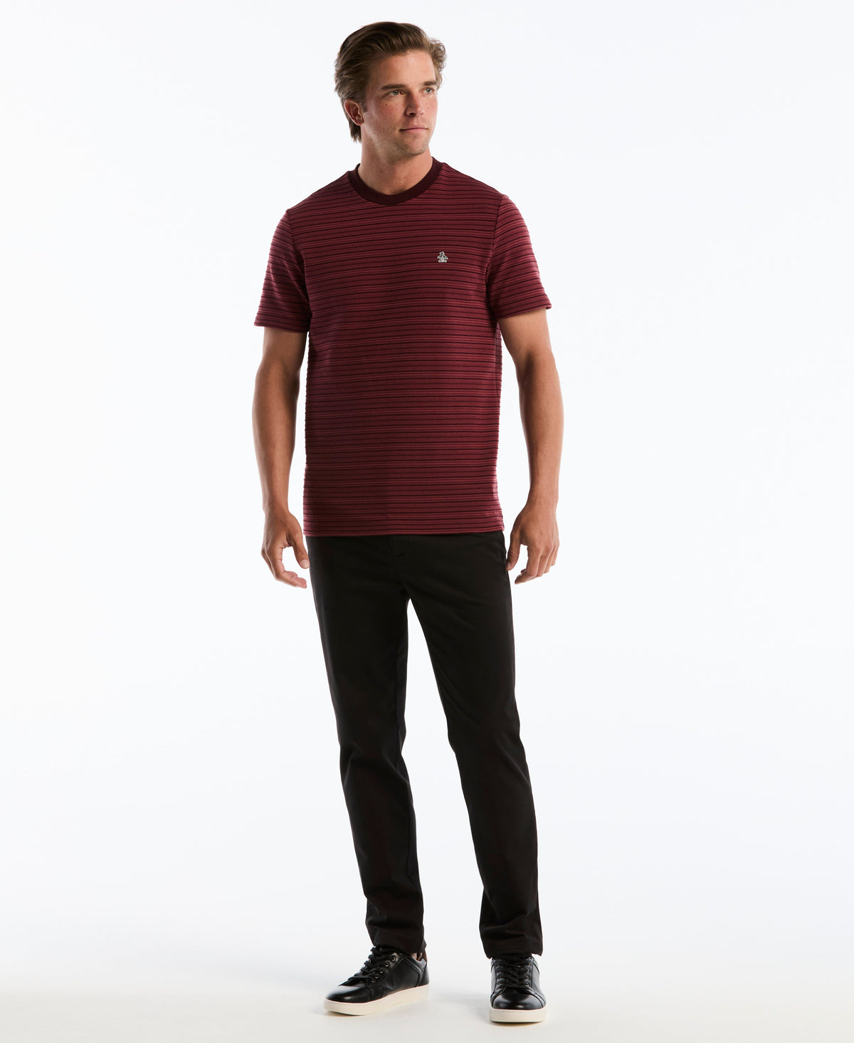 Original Penguin Raised Ottoman Stripe Tee