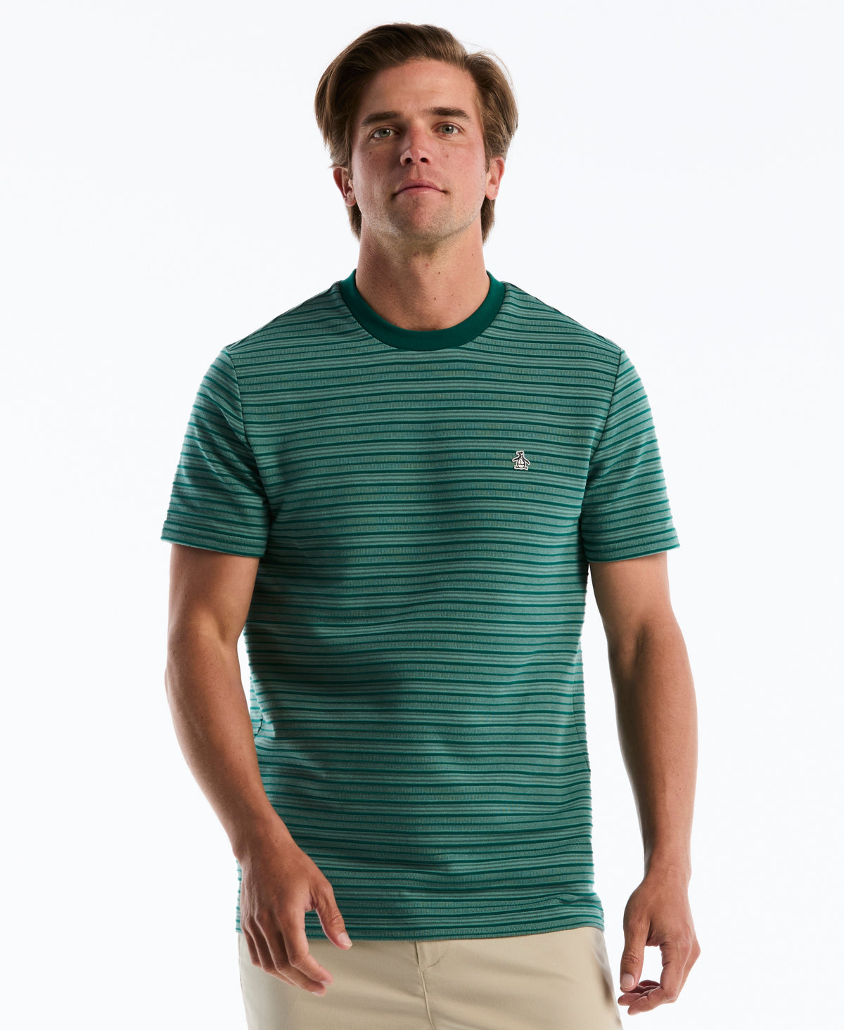 Original Penguin Raised Ottoman Stripe Tee