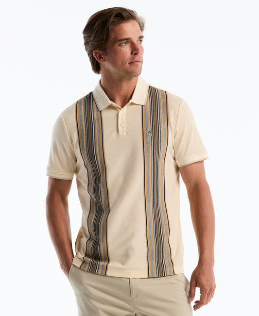Original Penguin Raised Ottoman Vertical Stripe Polo