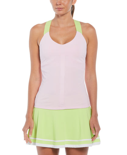 Original Penguin Ribbed Criss Cross Tennis Tank Top