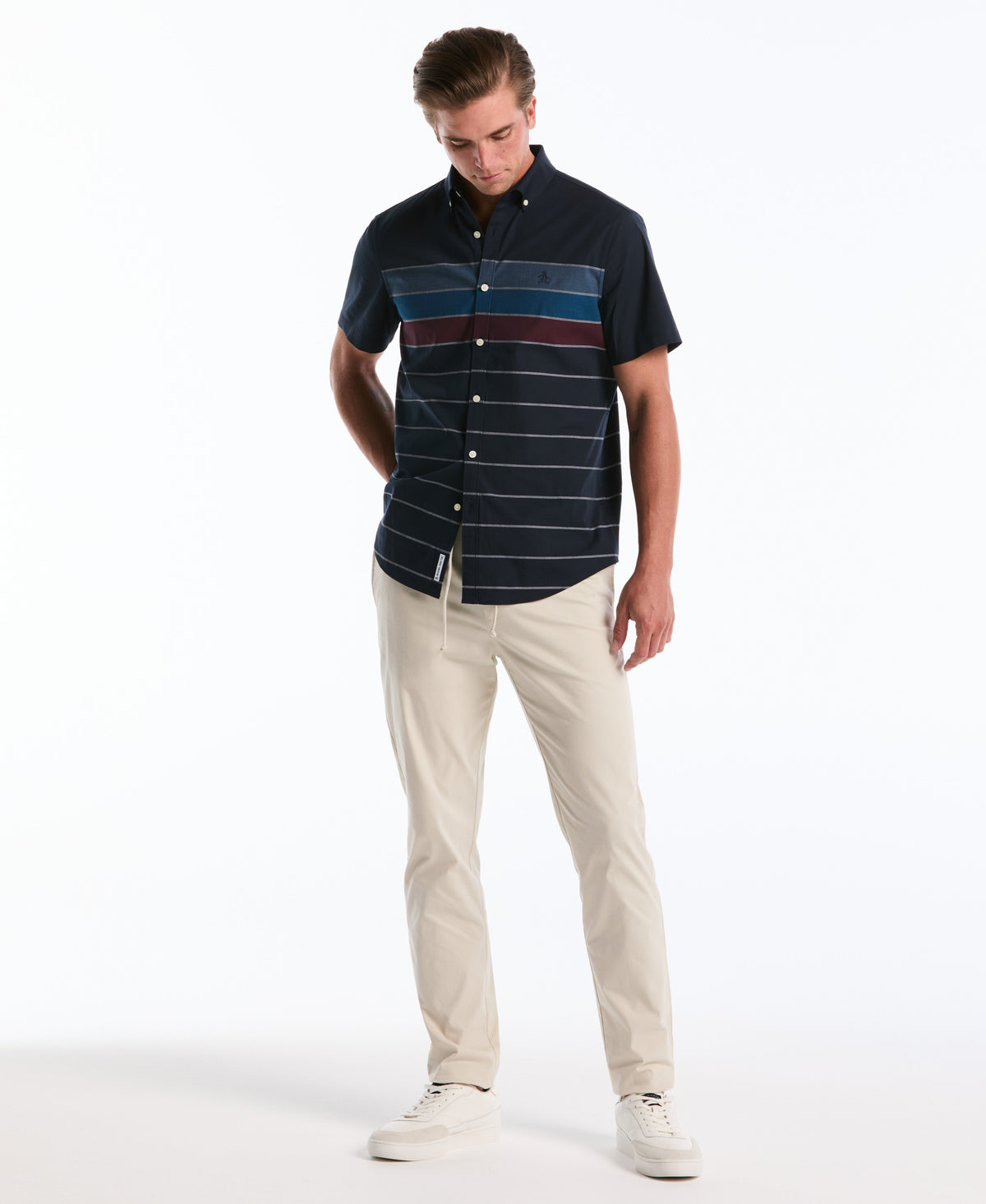 Original Penguin Slim Drawstring Twill Pant