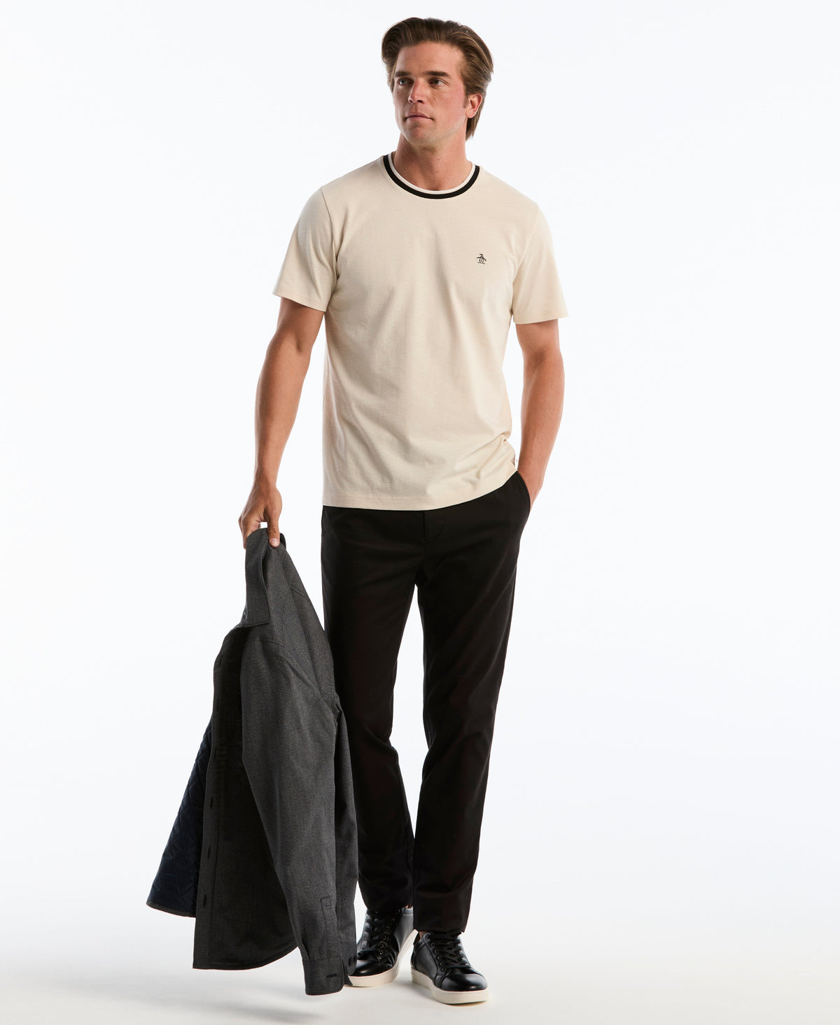 Original Penguin Slub Tipped Cotton Tee