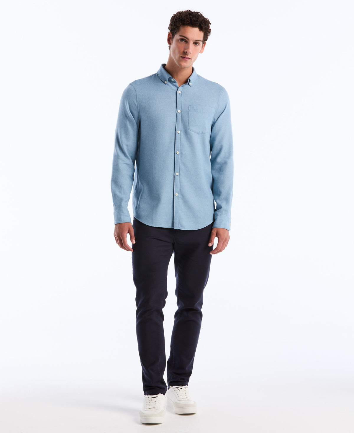 Original Penguin Solid-Colored Flannel Shirt