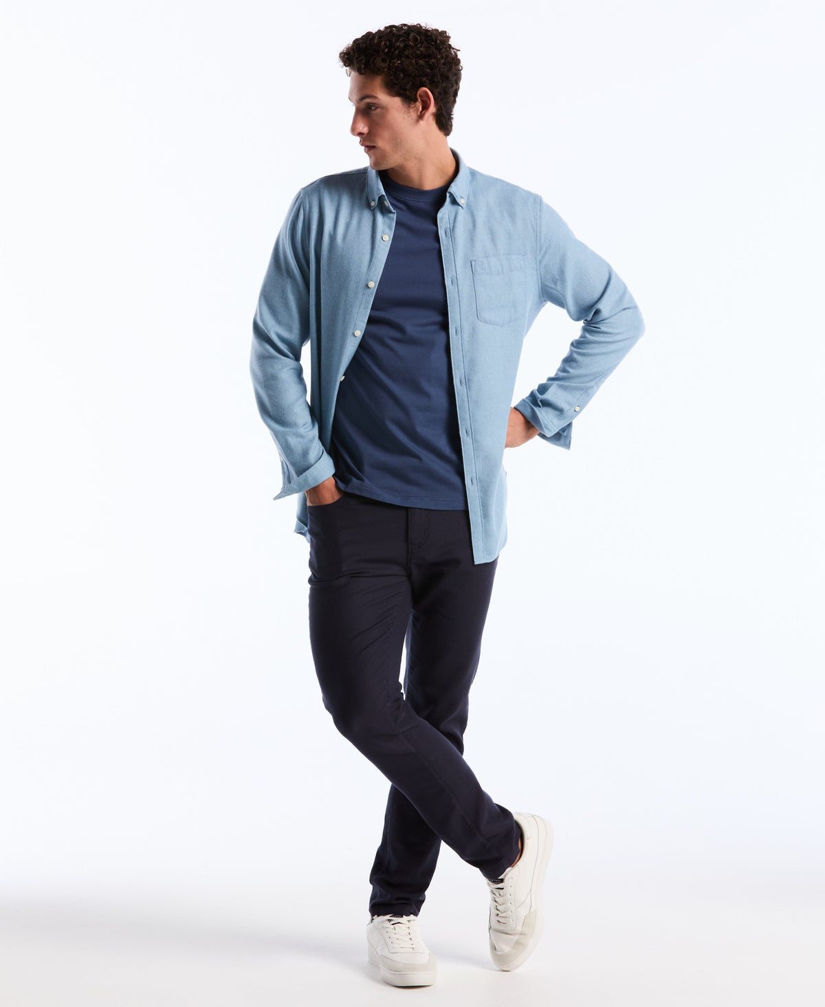Original Penguin Solid-Colored Flannel Shirt