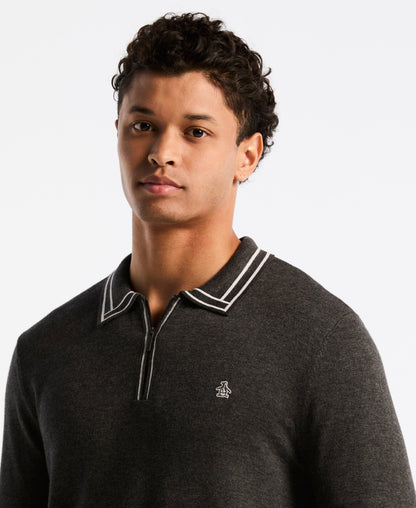 Original Penguin Tipped Quarter Zip Sweater Polo
