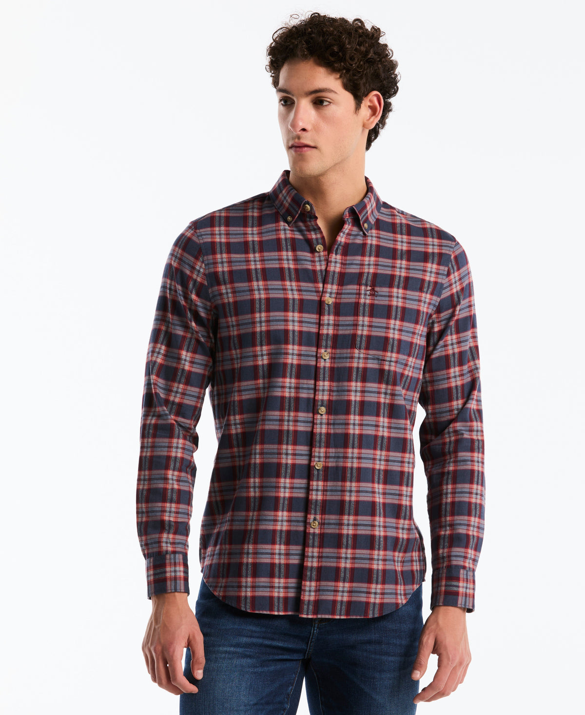 Original Penguin Twill Plaid Button-Down Shirt