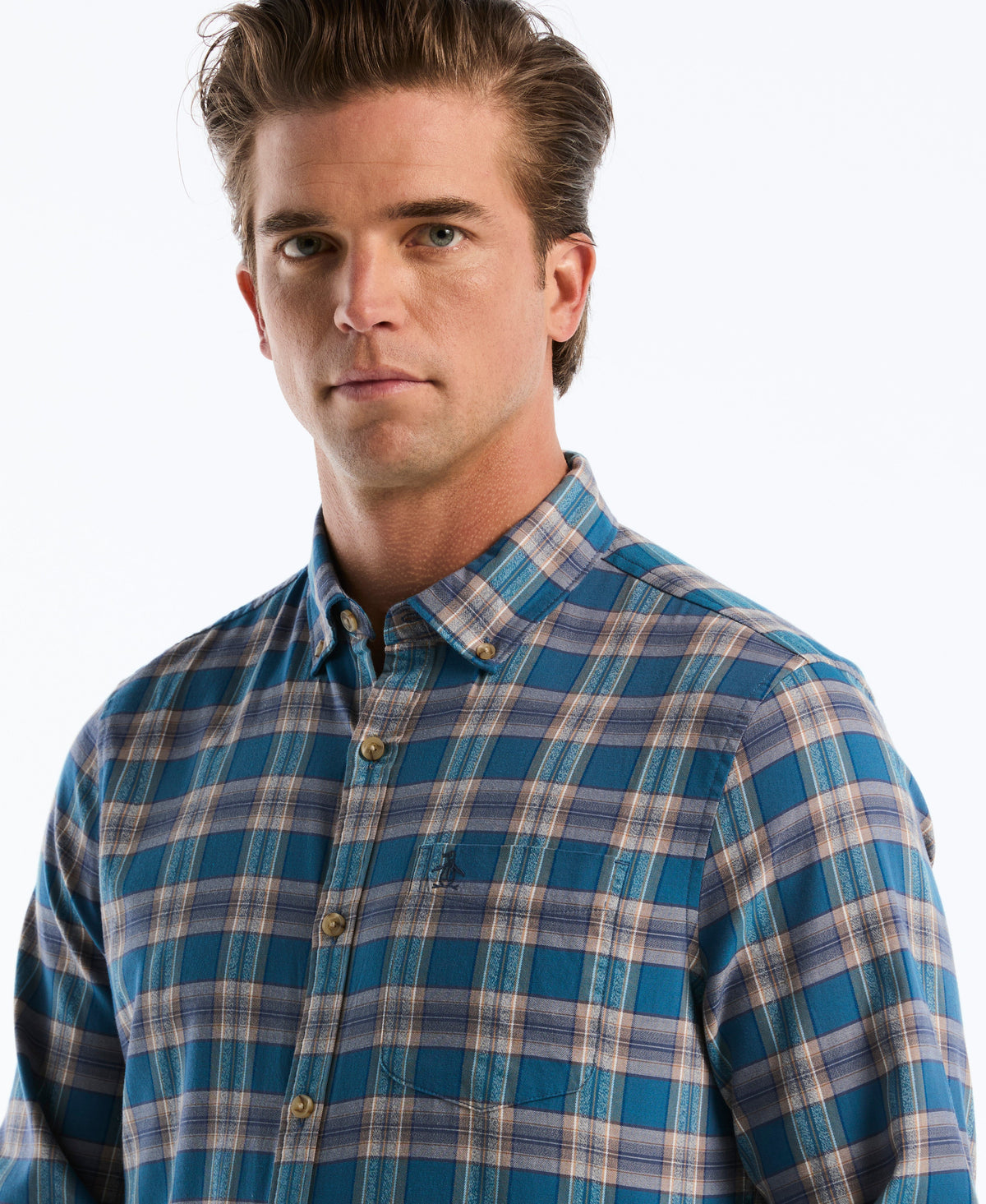 Original Penguin Twill Plaid Button-Down Shirt