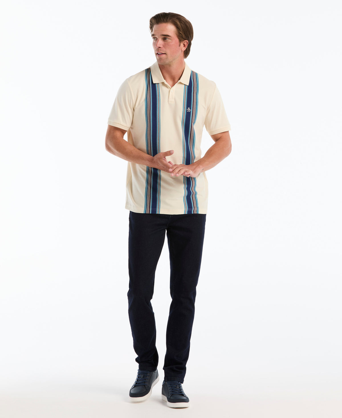 Original Penguin Vertical Multi-Striped Polo
