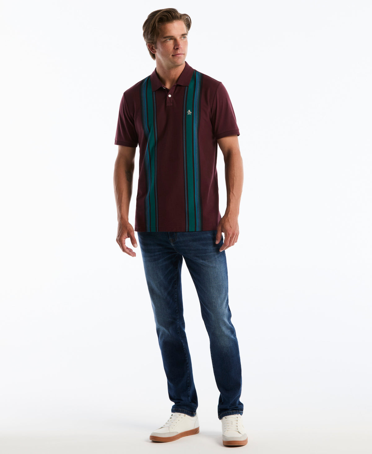 Original Penguin Vertical Multi-Striped Polo