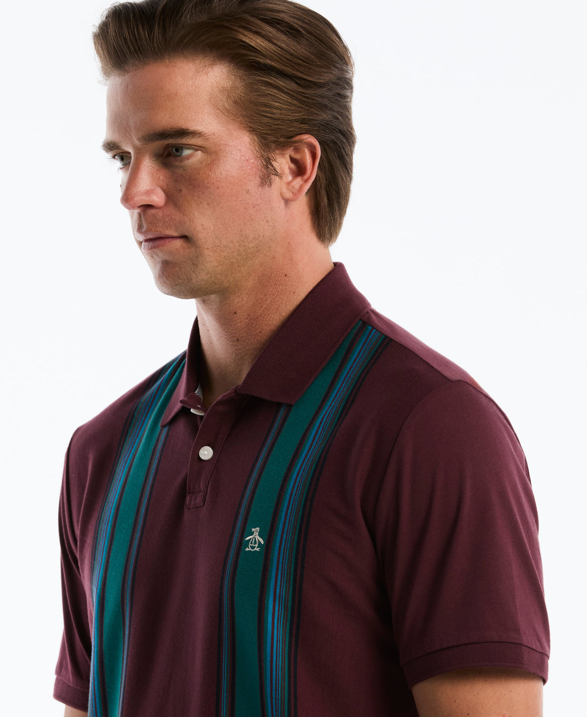 Original Penguin Vertical Multi-Striped Polo