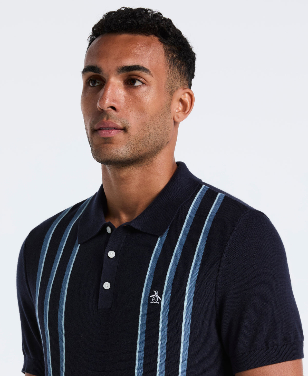 Original Penguin Vertical Stripe Sweater Polo