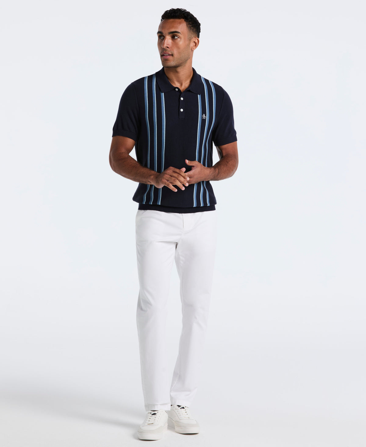 Original Penguin Vertical Stripe Sweater Polo