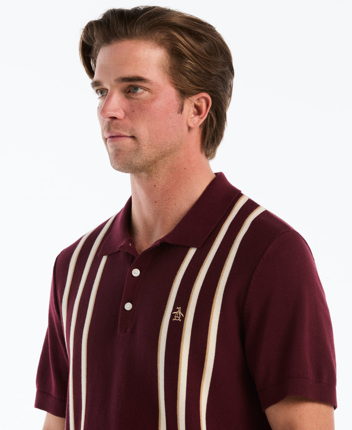 Original Penguin Vertical Stripe Sweater Polo