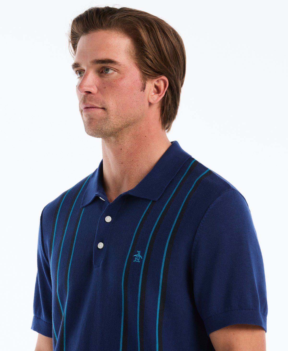 Original Penguin Vertical Stripe Sweater Polo