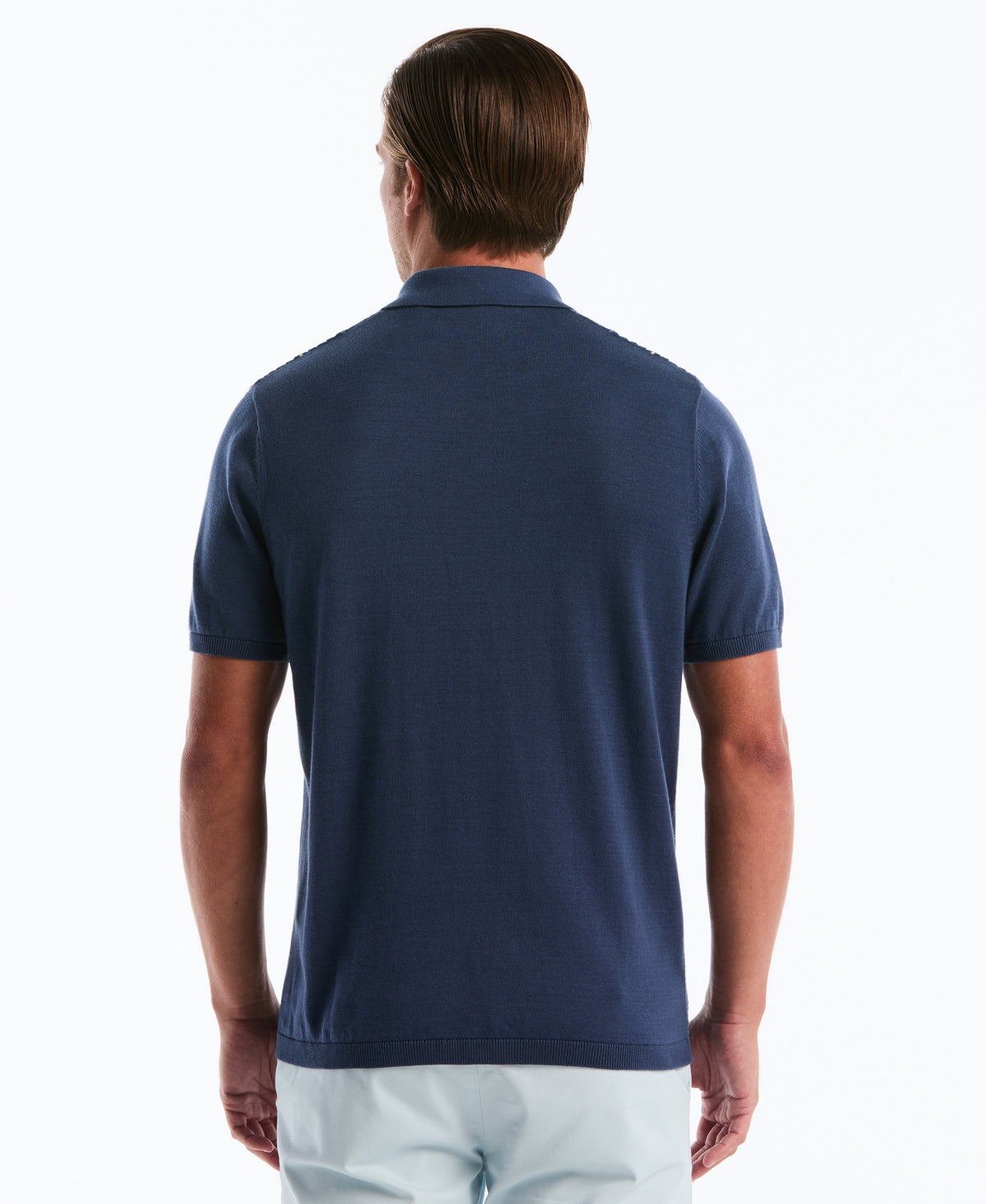 Original Penguin Vertical Striped Button-Up Sweater Polo