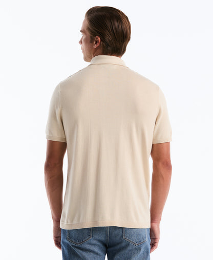 Original Penguin Vertical Striped Button-Up Sweater Polo