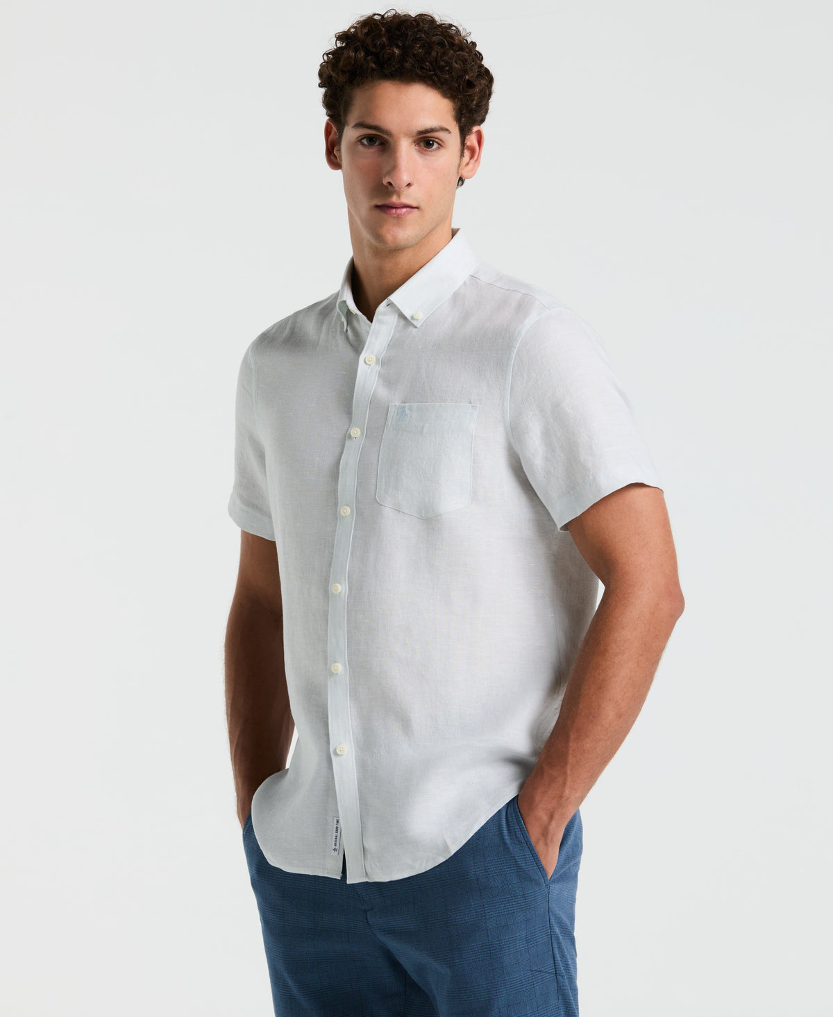 Original Penguin Washed Linen Pocket Shirt