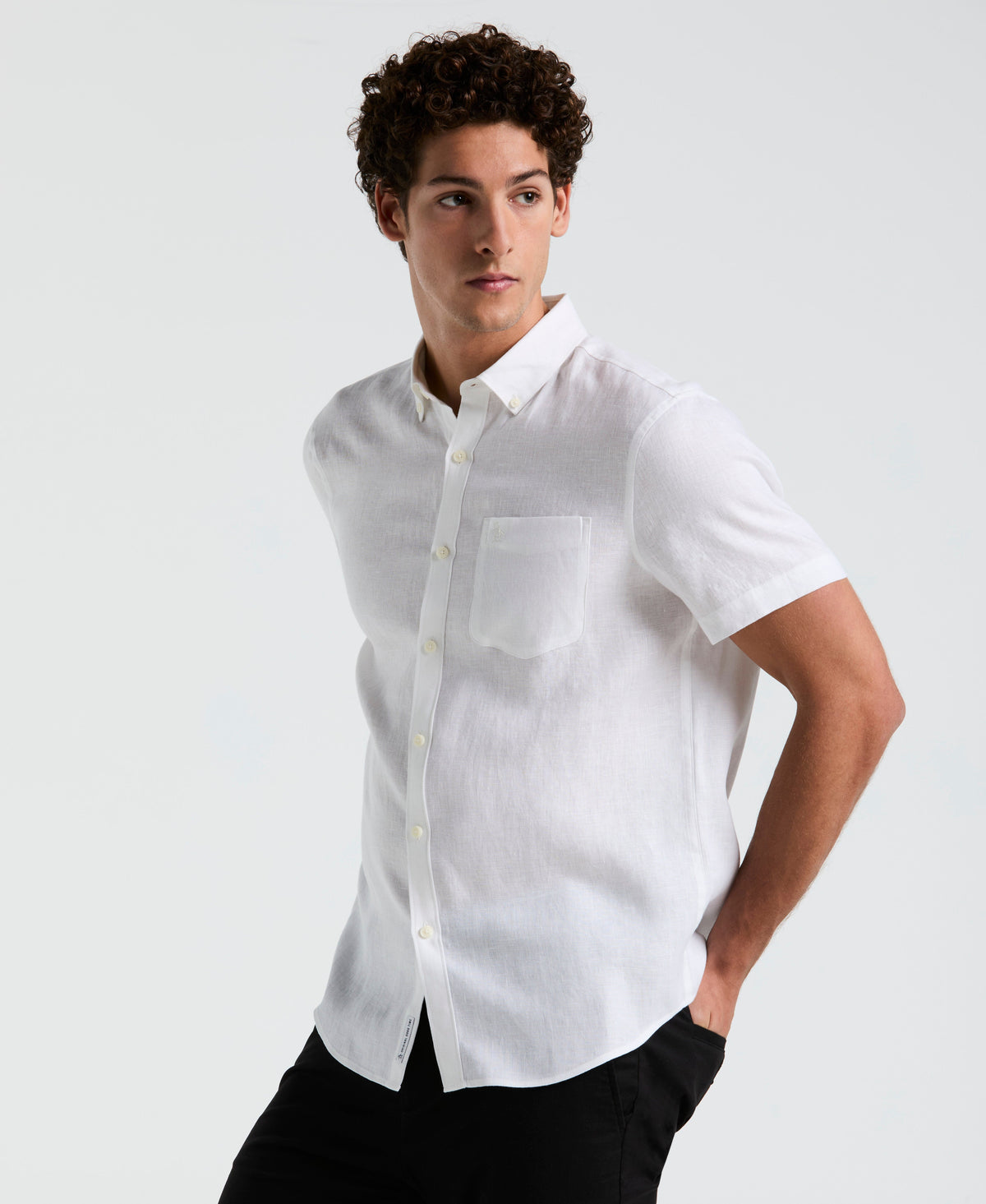 Original Penguin Washed Linen Pocket Shirt